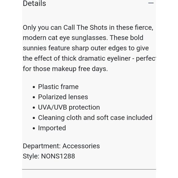 Quay Australia Call The Shots Polarized Cat-Eye Sunglasses- Black/Smoke Polar main image 5